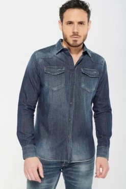 Chemise Juanito En Jeans Bleu -Mode Mix Soldes 202 hjuanito00w1195 3001 imaged4