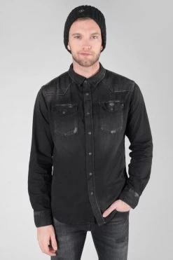 Chemise Juanito En Jeans Noir Délavé -Mode Mix Soldes 202 hjuanito00w1196 0403 imaged2