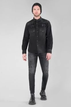 Chemise Juanito En Jeans Noir Délavé -Mode Mix Soldes 202 hjuanito00w1196 0403 imaged5