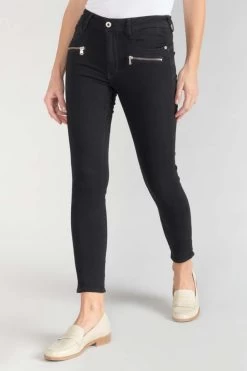 LE TEMPS DES CERISES Dado Pulp Slim Taille Haute 7/8ème Jeans Noir N°0