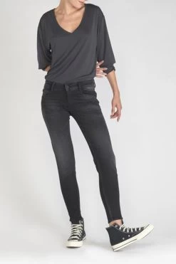 LE TEMPS DES CERISES Pulp Slim 7/8ème Jeans Noir N°1 -Mode Mix Soldes 211 jfrpulp00w1161 0403 imaged4