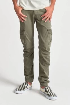 LE TEMPS DES CERISES Pantalon Tobati Tapered Arqué Kaki -Mode Mix Soldes 212 btobati00wpig 9003 imaged2