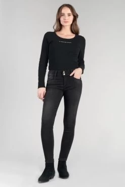 LE TEMPS DES CERISES Bari Ultra Pulp Slim Taille Haute 7/8ème Jeans Noir N°1 -Mode Mix Soldes 212 jfbari00w2115 0001 imaged6