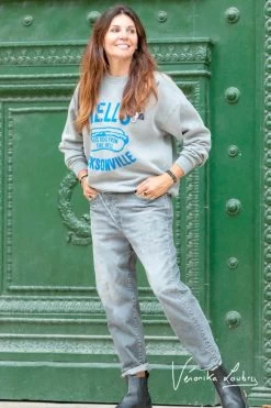 LE TEMPS DES CERISES Mary Boyfit By Véronika Loubry Jeans Gris N°3 -Mode Mix Soldes 212 jfmary00ws379ve 0003 imaged2