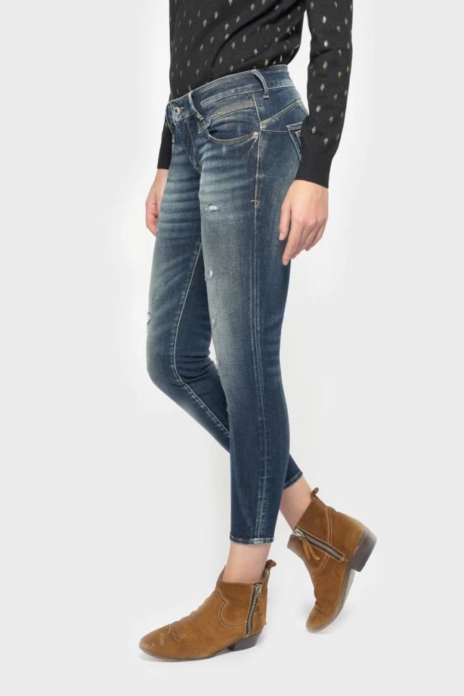 LE TEMPS DES CERISES Sib Pulp Slim 7/8ème Jeans Destroy Vintage Bleu N°2 9 LE TEMPS DES CERISES Sib Pulp Slim 7/8ème Jeans Destroy Vintage Bleu N°2 – Image 7