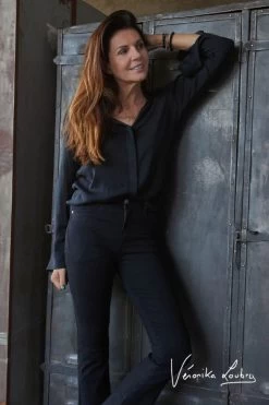 LE TEMPS DES CERISES Trompette By Véronika Loubry Jeans Noir N°0 -Mode Mix Soldes 212 jftromp0wblakve 0001 imaged1