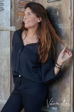 LE TEMPS DES CERISES Trompette By Véronika Loubry Jeans Noir N°0 -Mode Mix Soldes 212 jftromp0wblakve 0001 imaged4