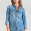 LE TEMPS DES CERISES Chemise En Jeans Juanita Bleu Clair -Mode Mix Soldes 221 fjuanitaw1360 3001 image3
