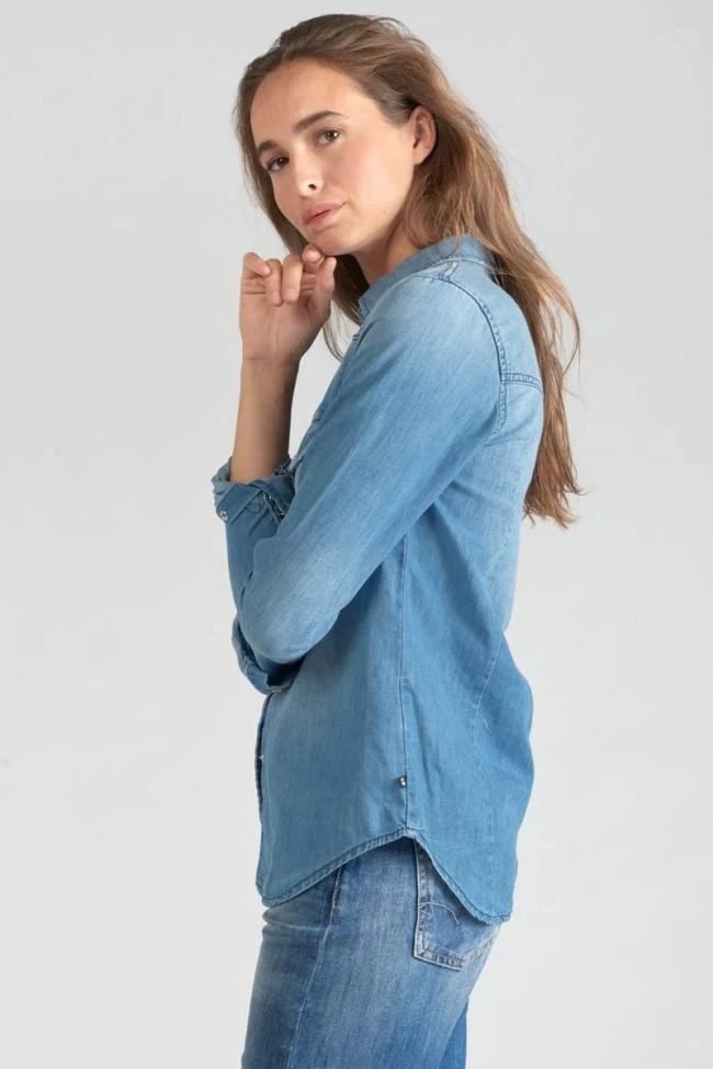 LE TEMPS DES CERISES Chemise En Jeans Juanita Bleu Clair 4 LE TEMPS DES CERISES Chemise En Jeans Juanita Bleu Clair – Image 2