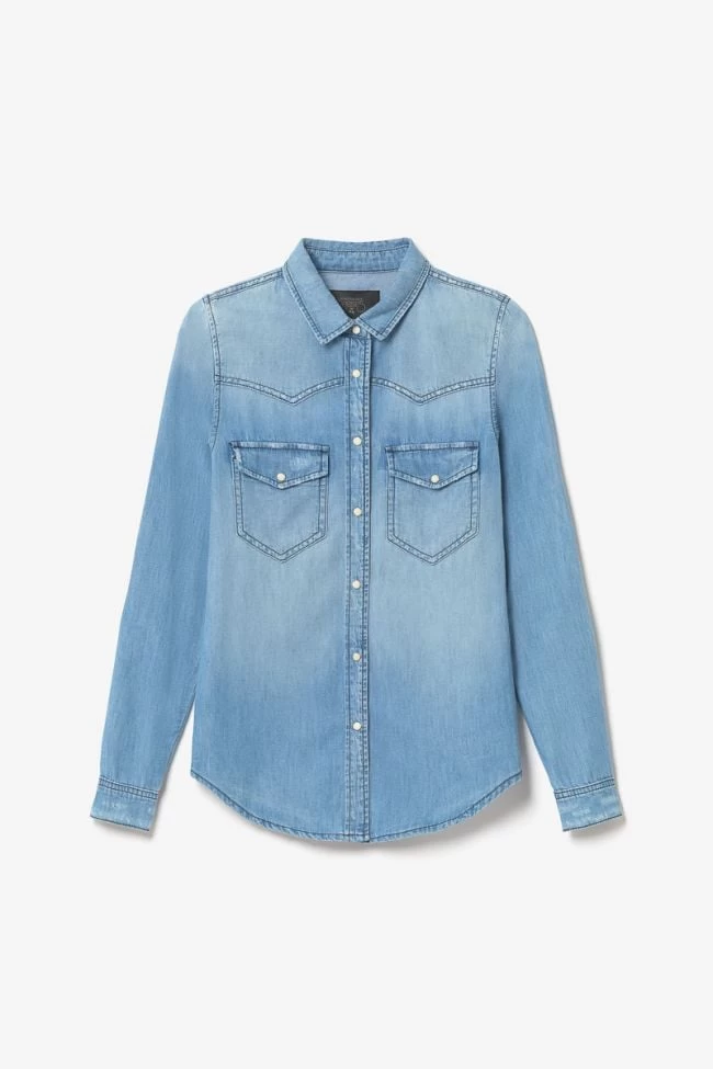 LE TEMPS DES CERISES Chemise En Jeans Juanita Bleu Clair 9 LE TEMPS DES CERISES Chemise En Jeans Juanita Bleu Clair – Image 7