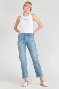 LE TEMPS DES CERISES Basic 400/18 Mom Taille Haute 7/8ème Jeans Bleu N°4 -Mode Mix Soldes 221 jf418basw9108 3001 imaged6