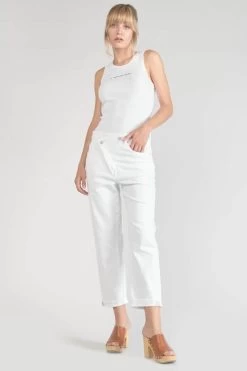 LE TEMPS DES CERISES Cosy Boyfit 7/8ème Jeans Blanc