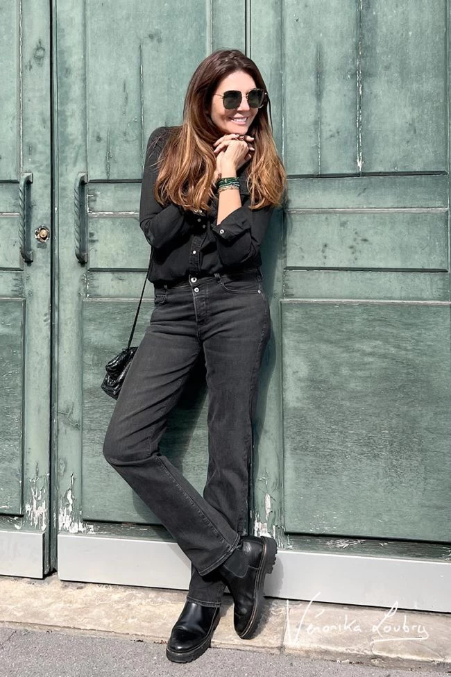 LE TEMPS DES CERISES Drolon 400/18 Mom By Véronika Loubry Jeans Noir N°1 3 LE TEMPS DES CERISES Drolon 400/18 Mom By Véronika Loubry Jeans Noir N°1