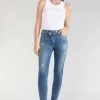 LE TEMPS DES CERISES Power Skinny Taille Haute 7/8ème Jeans Destroy Bleu N°2 -Mode Mix Soldes 221 jfpowhicw5118 3001 image3