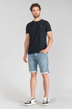 LE TEMPS DES CERISES Bermuda Jogg Lo Bleu Délavé