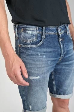 LE TEMPS DES CERISES Bermuda Laredo En Jeans Bleu Foncé Destroy -Mode Mix Soldes 221 jhlaredow1344 3001 imaged6