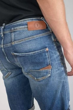 LE TEMPS DES CERISES Bermuda Laredo En Jeans Bleu Foncé Destroy -Mode Mix Soldes 221 jhlaredow1344 3001 imaged7