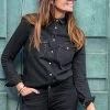 LE TEMPS DES CERISES Chemise En Jeans Josy Noire By Véronika Loubry -Mode Mix Soldes 222 fjosy000w1424ve 0403 image3