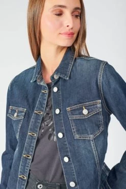 LE TEMPS DES CERISES Veste En Jeans Lilly Bleu Foncé -Mode Mix Soldes 222 flilly00w3051 3001 imaged3