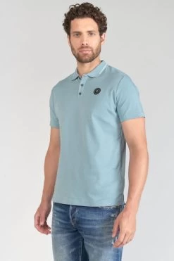LE TEMPS DES CERISES Polo Aron Bleu-gris