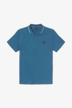 LE TEMPS DES CERISES Polo Aron Bleu Pétrole -Mode Mix Soldes 222 haron00000000mc 4566 imaged8