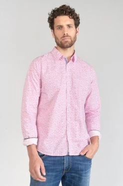 LE TEMPS DES CERISES Chemise Brotel Rose à Motif Fleuri