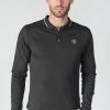 LE TEMPS DES CERISES Polo Manches Longues Ronan Noir -Mode Mix Soldes 222 hronan0000000ml 0001 image3