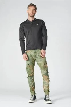 LE TEMPS DES CERISES Polo Manches Longues Ronan Noir -Mode Mix Soldes 222 hronan0000000ml 0001 imaged1