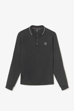 LE TEMPS DES CERISES Polo Manches Longues Ronan Noir -Mode Mix Soldes 222 hronan0000000ml 0001 imaged8
