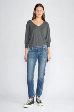 LE TEMPS DES CERISES Chara 200/43 Boyfit Jeans Destroy Bleu N°4 -Mode Mix Soldes 222 jf243chaw9118 3001 imaged6