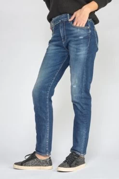 LE TEMPS DES CERISES Basic 400/17 Mom Taille Haute 7/8ème Jeans Destroy Bleu N°2 -Mode Mix Soldes 222 jf417basw1400 3001 imaged5