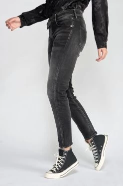 LE TEMPS DES CERISES Basic 400/17 Mom Taille Haute 7/8ème Jeans Noir N°1 -Mode Mix Soldes 222 jf417basw1402 0403 imaged2