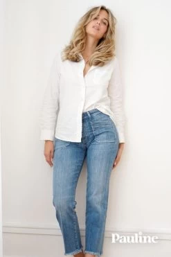 LE TEMPS DES CERISES COLLAB @PAULINETRRS Pablo Taille Haute 7/8ème Jeans Bleu N°4 -Mode Mix Soldes 222 jfpricw9090nbpa 3001 imaged1