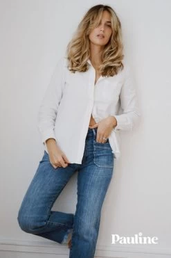 LE TEMPS DES CERISES COLLAB @PAULINETRRS Pablo Taille Haute 7/8ème Jeans Bleu N°4 -Mode Mix Soldes 222 jfpricw9090nbpa 3001 imaged4