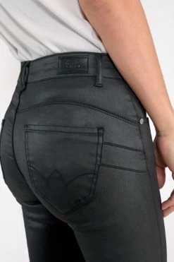 LE TEMPS DES CERISES Pulp Slim Taille Haute 7/8ème Jeans Enduit Noir N°0 -Mode Mix Soldes 222 jfpulphcwcuir 0001 imaged1