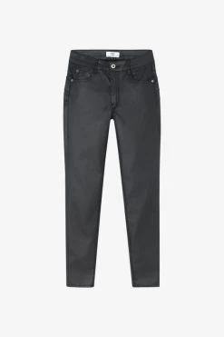 LE TEMPS DES CERISES Pulp Slim Taille Haute 7/8ème Jeans Enduit Noir N°0 -Mode Mix Soldes 222 jfpulphcwcuir 0001 imaged8