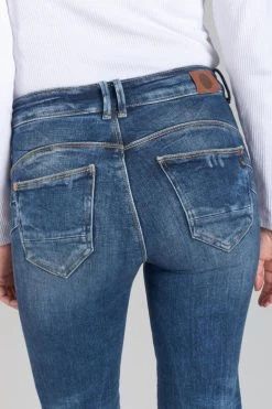 LE TEMPS DES CERISES Zep Pulp Regular Taille Haute 7/8ème Jeans Destroy Bleu N°2 -Mode Mix Soldes 222 jfzep000w1384 3001 imaged2