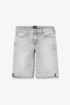 LE TEMPS DES CERISES Bermuda Jogg Lo Gris Clair Délavé