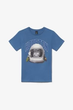 LE TEMPS DES CERISES T-shirt Olivbo Bleu Imprimé