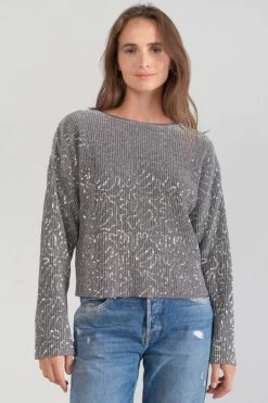 LE TEMPS DES CERISES Top Able Argenté -Mode Mix Soldes 231 fable00000000ml 1149 imaged6