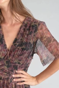 LE TEMPS DES CERISES Robe Longue Amiel Imprimée Irisée -Mode Mix Soldes 231 famiel0000000mc 4107 imaged3