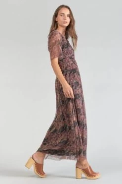 LE TEMPS DES CERISES Robe Longue Amiel Imprimée Irisée -Mode Mix Soldes 231 famiel0000000mc 4107 imaged4