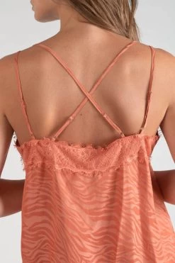 LE TEMPS DES CERISES Caraco Ayek En Jacquard Orange Corail -Mode Mix Soldes 231 fayek0000000000 5225 imaged2