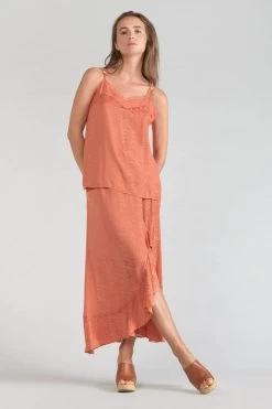 LE TEMPS DES CERISES Caraco Ayek En Jacquard Orange Corail -Mode Mix Soldes 231 fayek0000000000 5225 imaged5