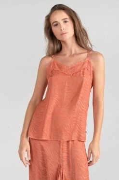 LE TEMPS DES CERISES Caraco Ayek En Jacquard Orange Corail -Mode Mix Soldes 231 fayek0000000000 5225 imaged6