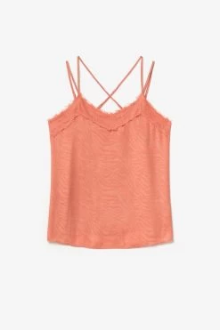 LE TEMPS DES CERISES Caraco Ayek En Jacquard Orange Corail -Mode Mix Soldes 231 fayek0000000000 5225 imaged8