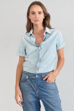 LE TEMPS DES CERISES Combinaison Pantalon Cozette En Jeans Bleu -Mode Mix Soldes 231 fcozettew3042 3001 imaged4