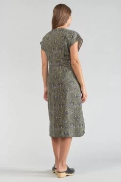 LE TEMPS DES CERISES Robe Longue Croft Kaki à Motif Fleuri -Mode Mix Soldes 231 fcroft0000000mc 9071 imaged4