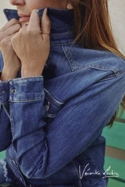 LE TEMPS DES CERISES Veste En Jeans London Bleue By Véronika Loubry -Mode Mix Soldes 231 fcutlondwl192ve 3001 imaged4