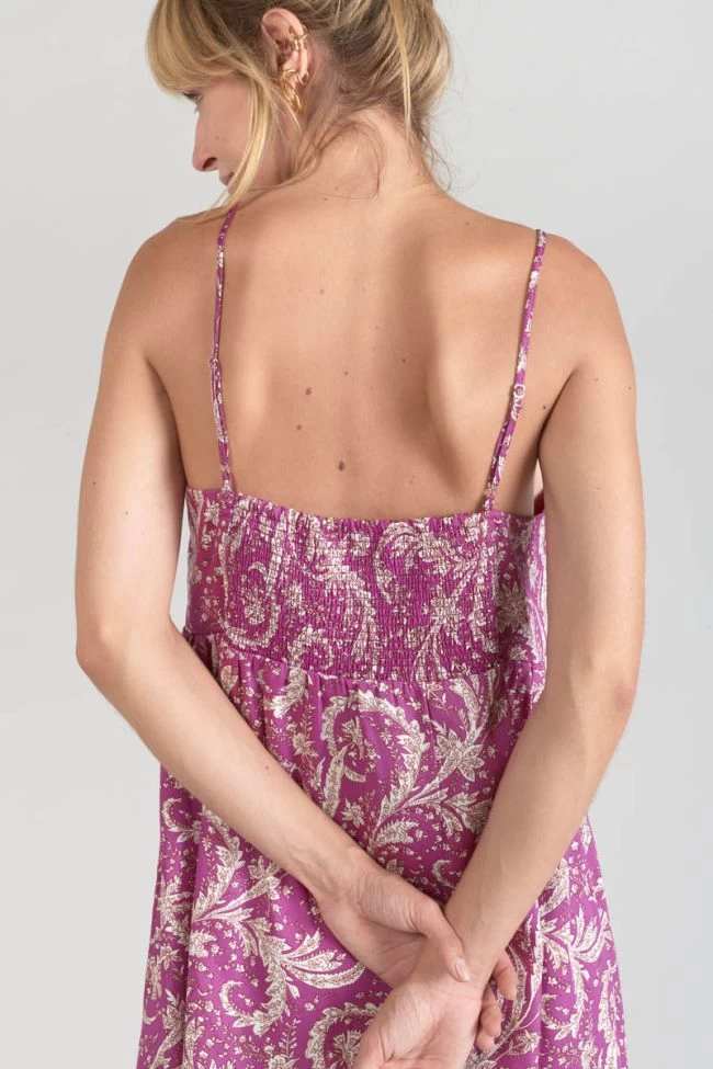 LE TEMPS DES CERISES Robe Elden Violine à Motif Cachemire 6 LE TEMPS DES CERISES Robe Elden Violine à Motif Cachemire – Image 4